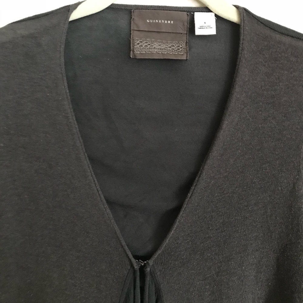 Anthropologie Guinevere Gray Open Cardigan - Picture 2 of 6